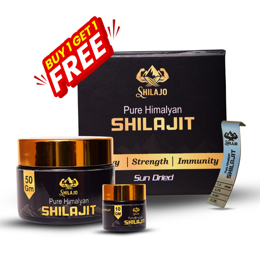 SHILAJO 50g + 10g Free Pure Himalayan Shilajit – Buy 1 Get 1 Free Bundle | Premium  Energy & Strength Booster